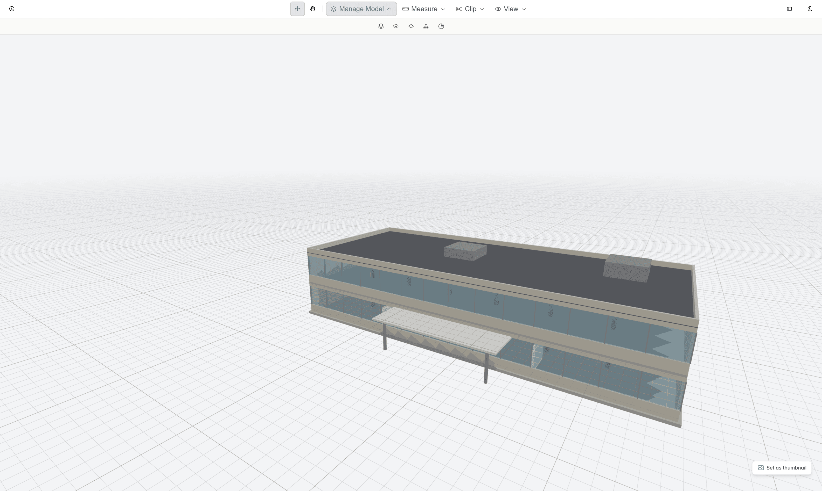 Foundry showing the model inspector with item properties beside a building model.